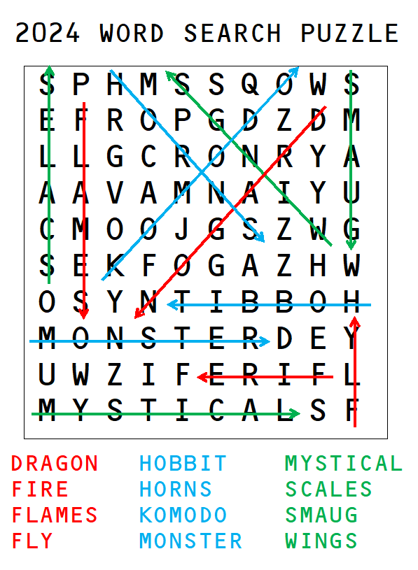 Dragon年賀状の解答